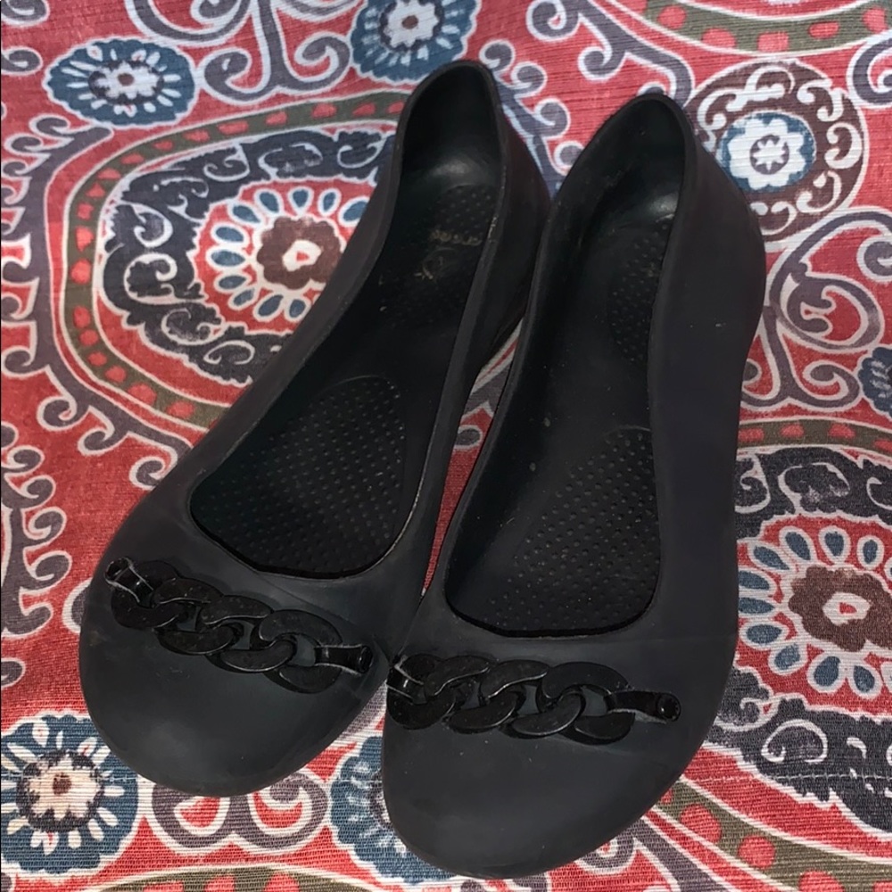 Black ballet crocs